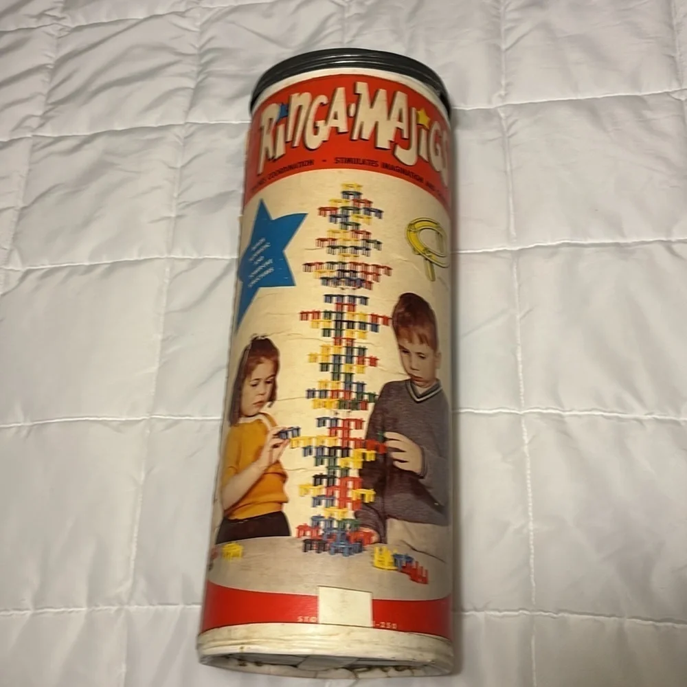 Vintage RING-A-Majigs Building Construction Set, Building Toy Set Molenaar